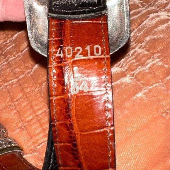 Brighton Vintage Black and Brown Leather Reversible Belt Size L/34 - Picture 10 of 10